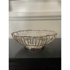 Vintage Silver‑Plated Basket